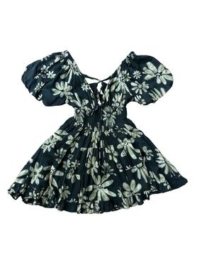 Free People Black Floral Mini Dress